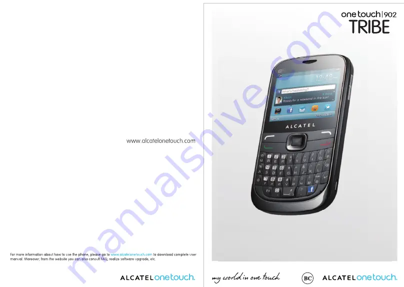 Alcatel One Touch 902A Tribe Manual Download Page 1