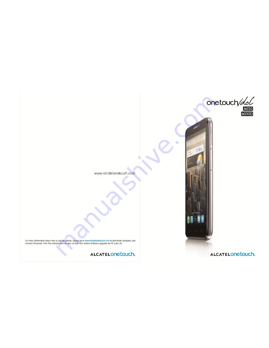 Alcatel One Touch Idol 6030 User Manual Download Page 1