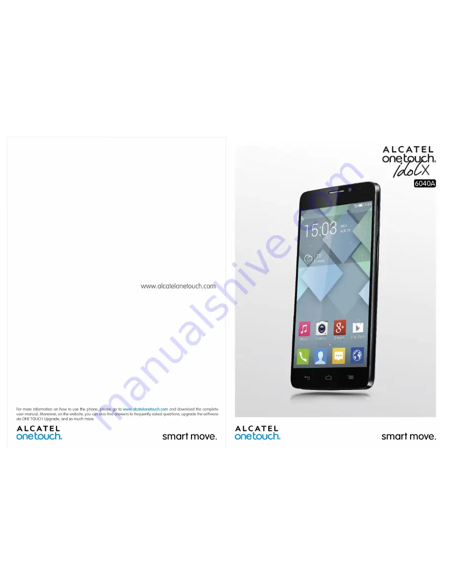 Alcatel One Touch Idol X 6040A User Manual Download Page 1