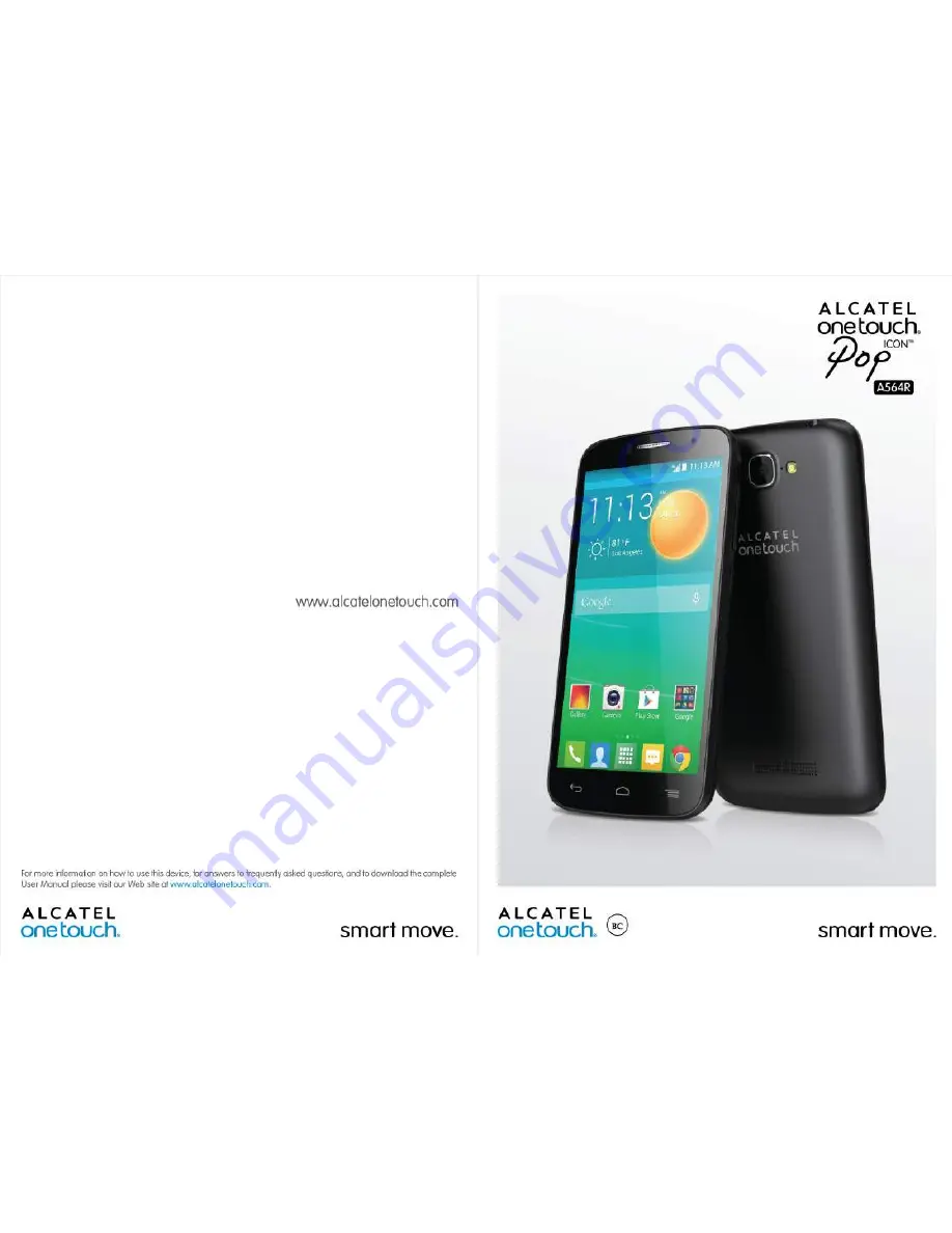 Alcatel one touch Pop icon Manual Download Page 1