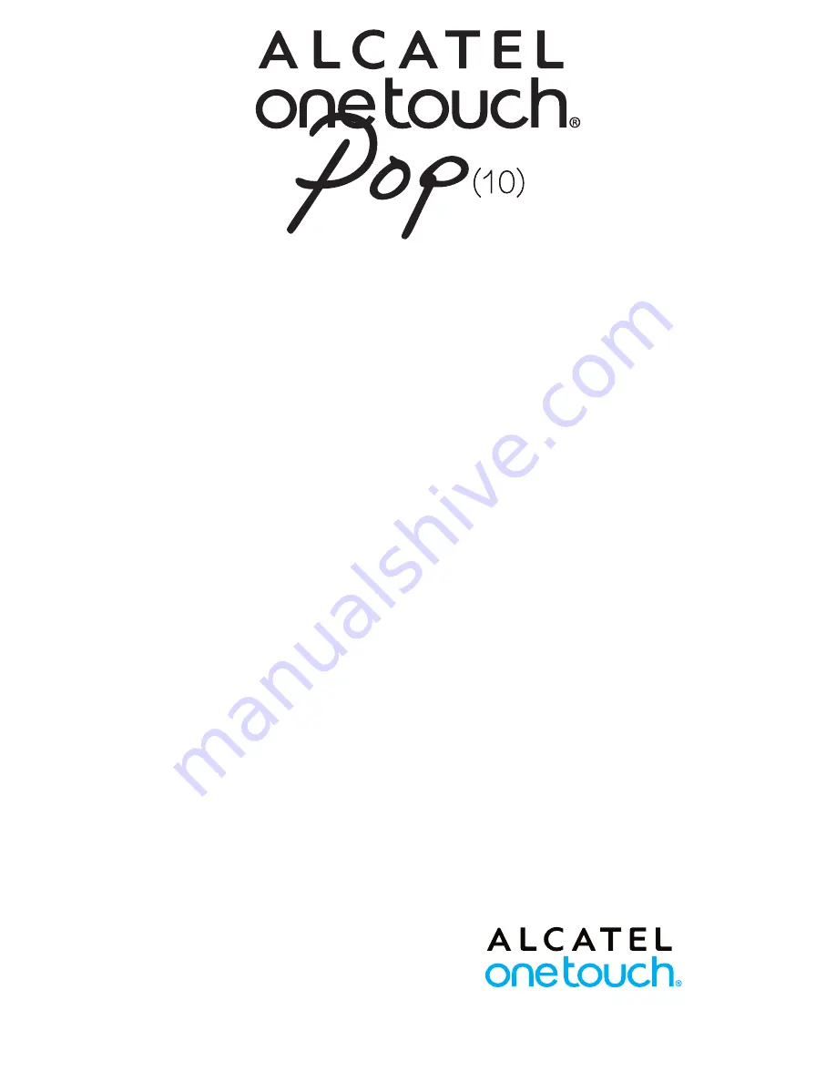 Alcatel ONE TOUCH POP P360X Quick Start Manual Download Page 1