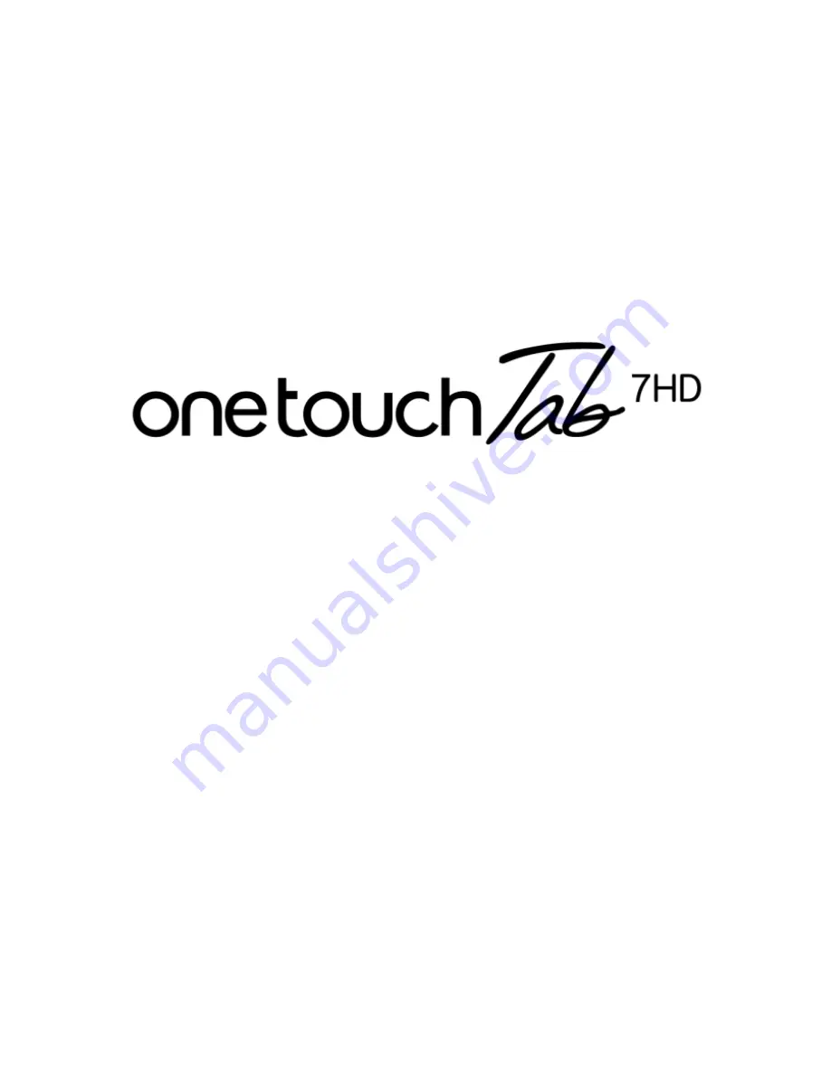 Alcatel one touch Tab 7HD User Manual Download Page 1