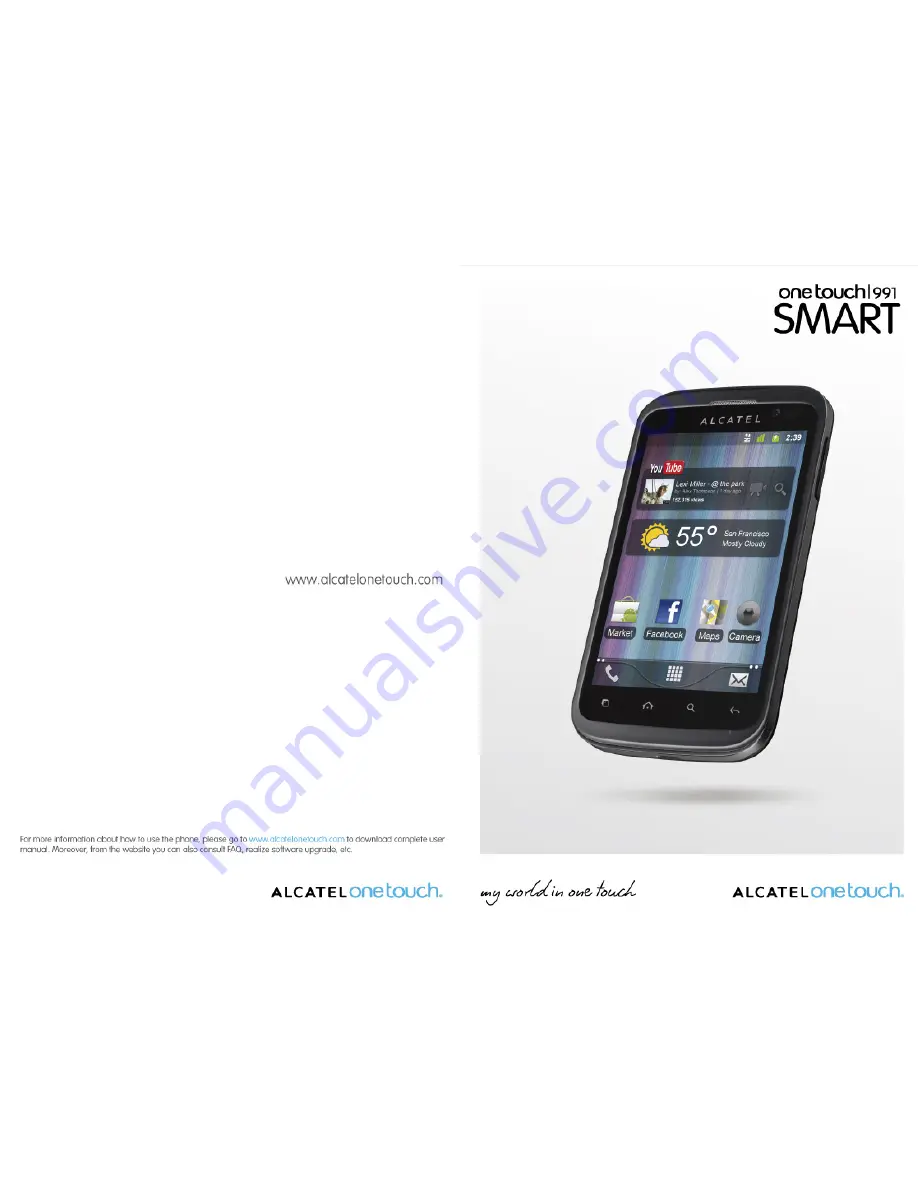 Alcatel Onetouch 991 SMART Скачать руководство пользователя страница 1