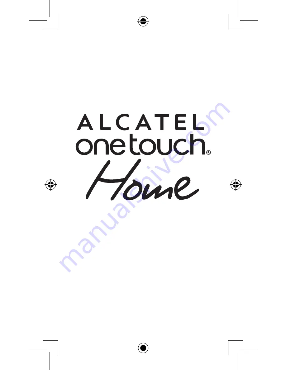 Alcatel OneTouch Home F102 User Manual Download Page 1