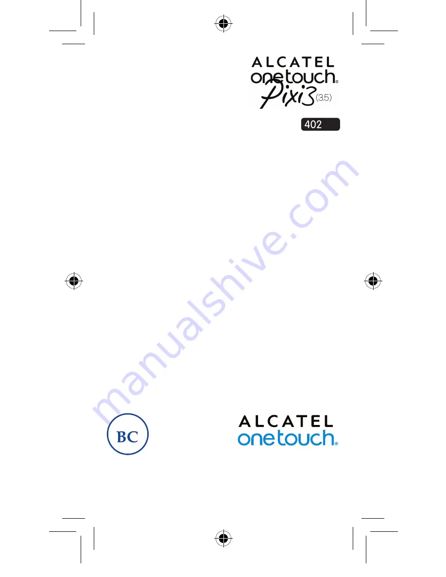 Alcatel Onetouch Pixi3 Quick Start Manual Download Page 1