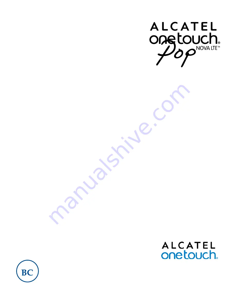 Alcatel onetouch Pop A520L Nova LTE Quick Start Manual Download Page 1