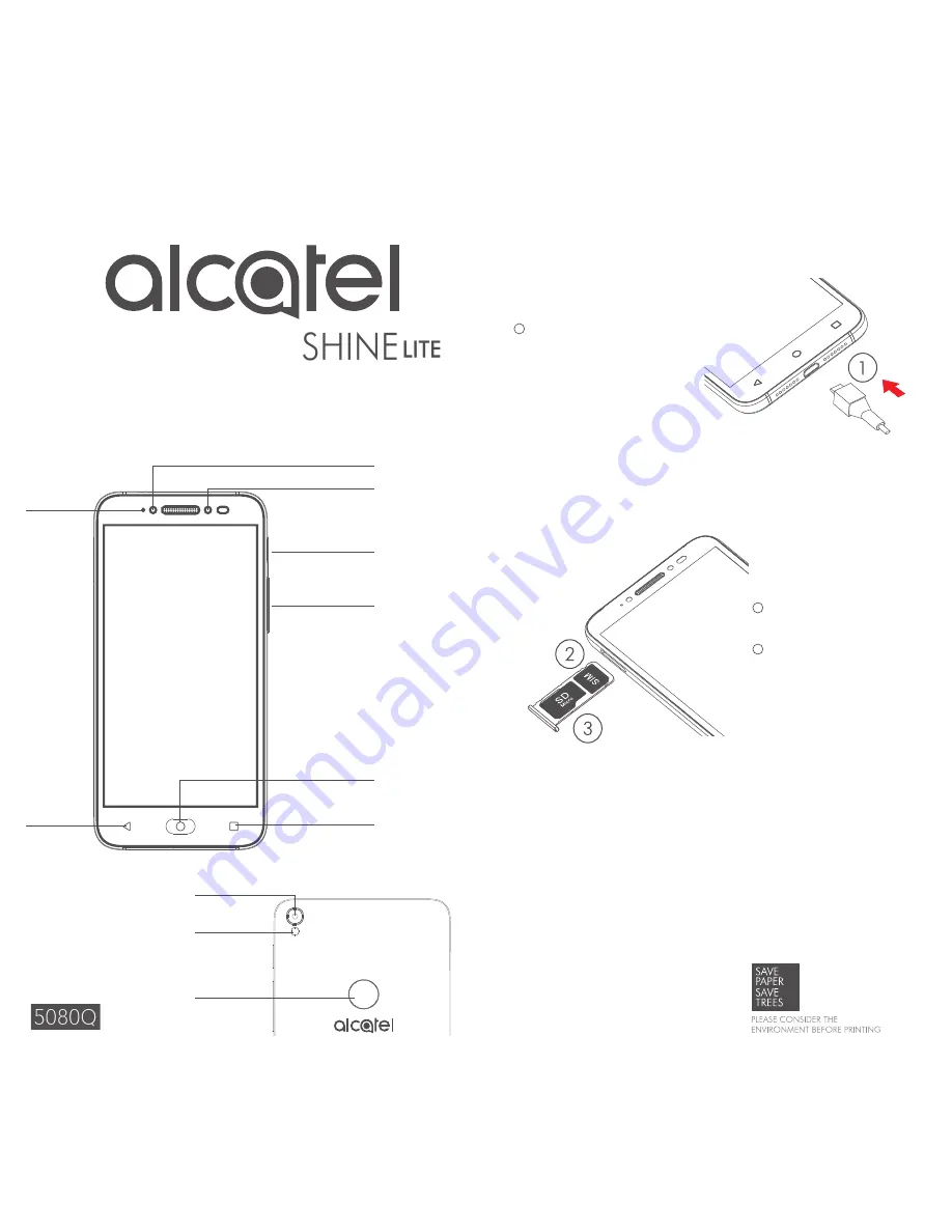 Alcatel SHINE Lite Quick Start Manual Download Page 1