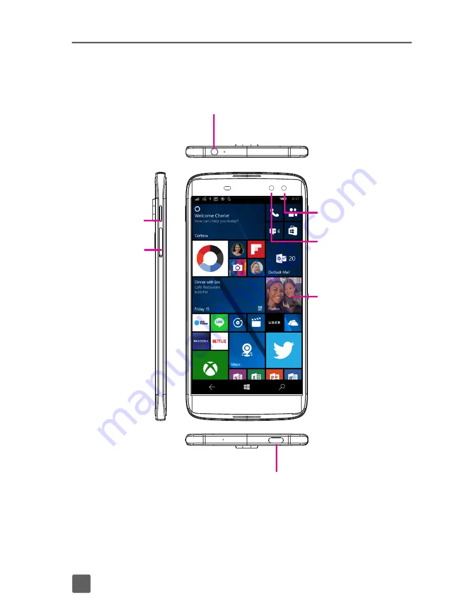 Alcatel T-Mobile IDOL 4S with Windows 10 Start Manual Download Page 7