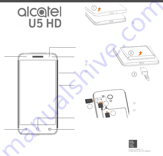 Alcatel U5 HD Premium Quick Start Manual Download Page 2