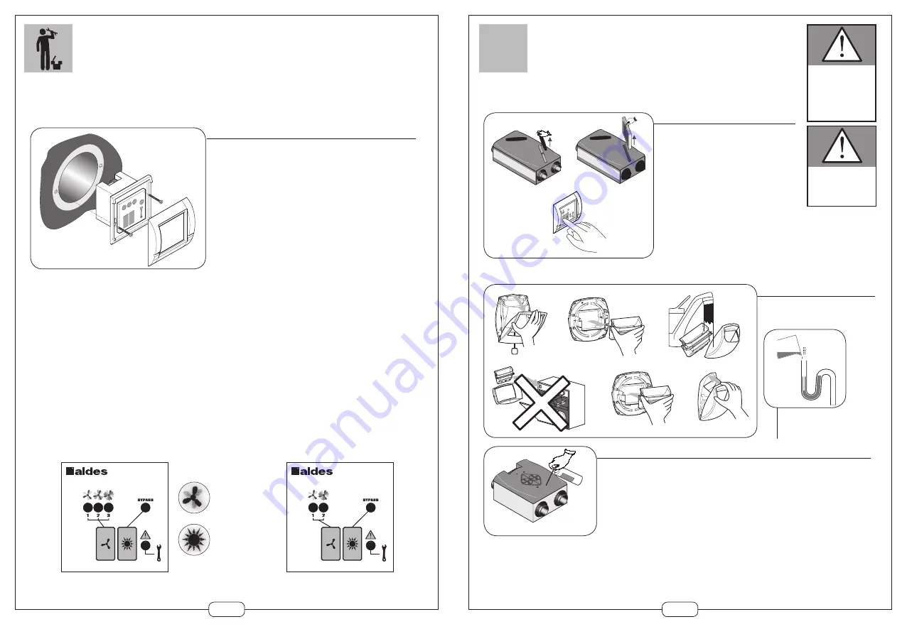 aldes Dee Fly Assembly Instructions And Operating Manual Download Page 9