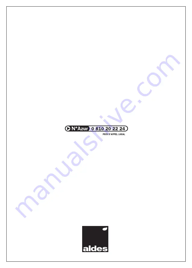 aldes Dee Fly Assembly Instructions And Operating Manual Download Page 53