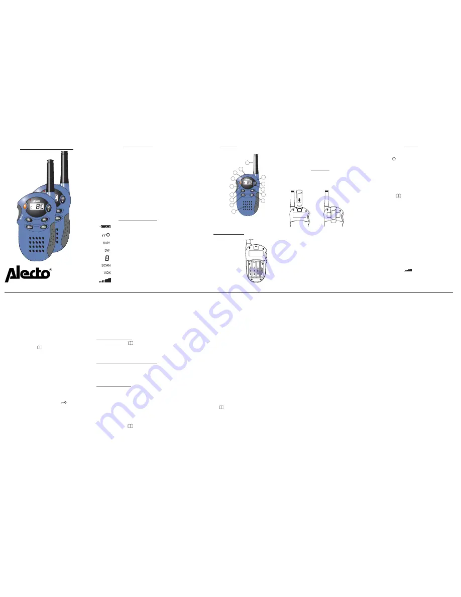 Alecto FR-22 User Manual Download Page 1