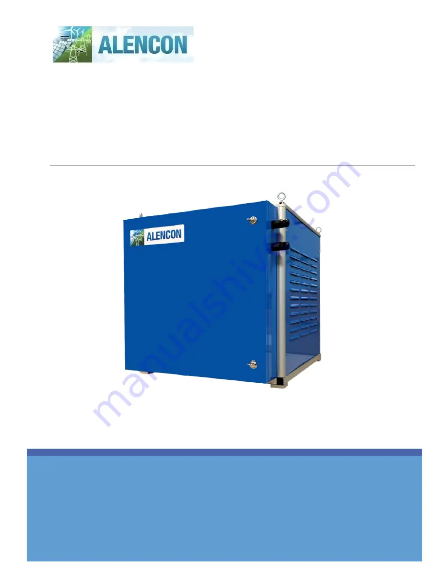 ALENCON CUBE-10-ES-I Installation, Operation And Maintenance Manual Download Page 1