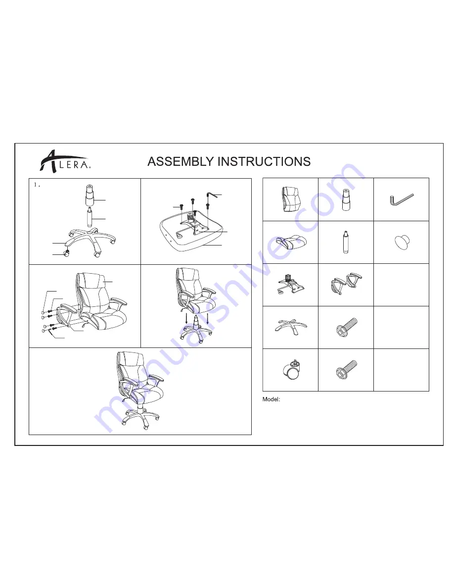 Alera ALE-TH41FG10G Assembly & Operating Instructions Download Page 1