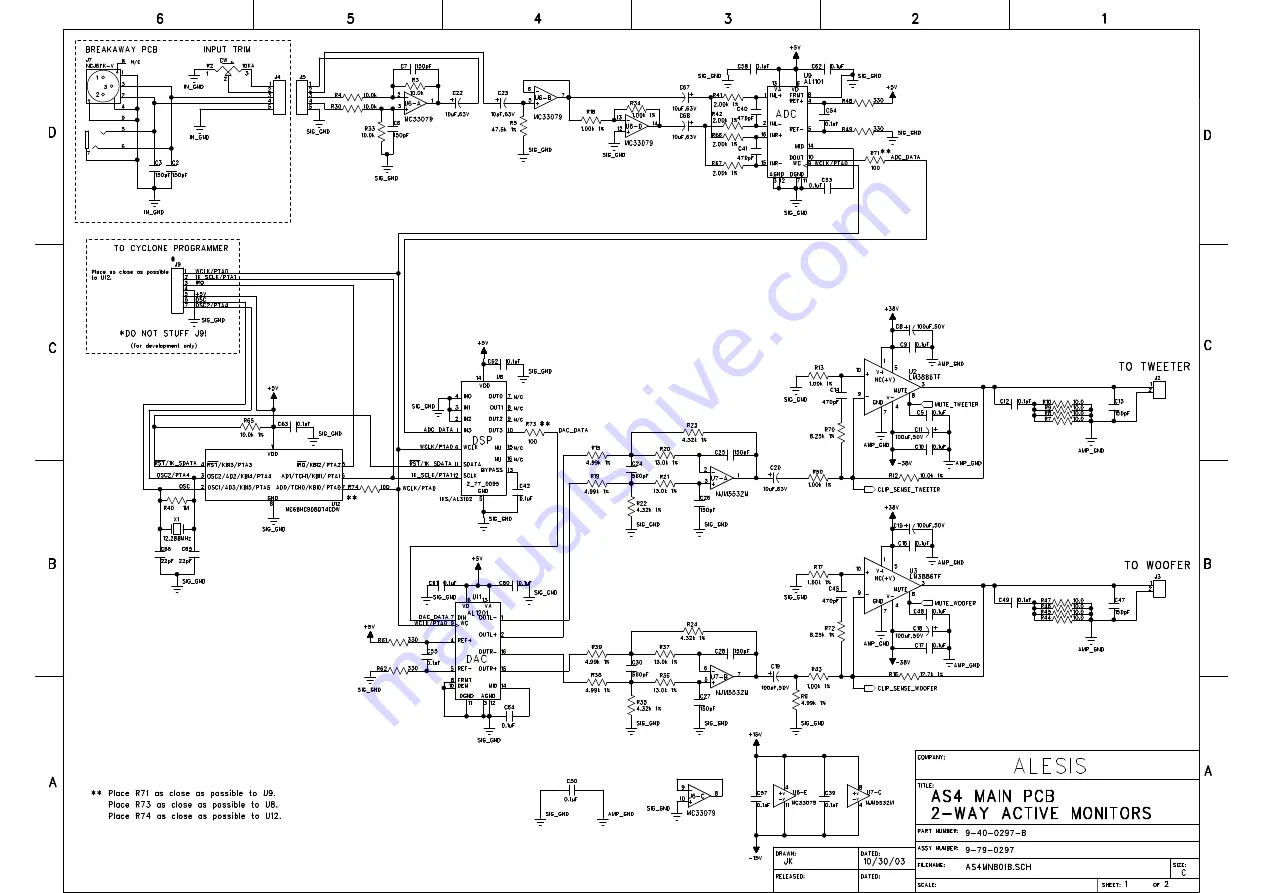 Alesis AS4 Service Manual Download Page 15