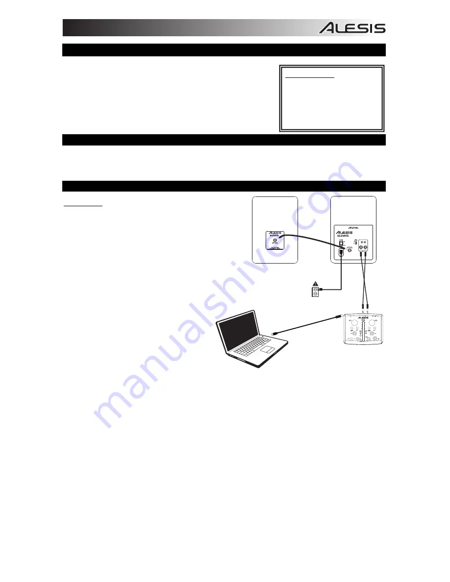 Alesis Elevate 5 User Manual Download Page 3