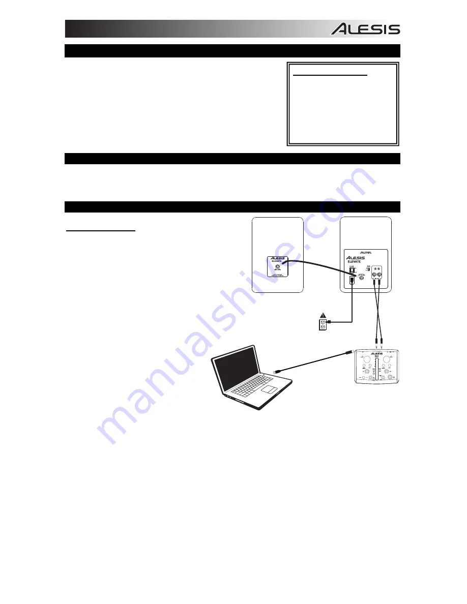 Alesis Elevate 5 User Manual Download Page 9