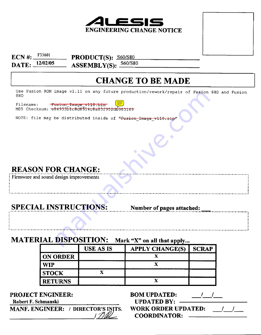 Alesis Fusion 6HD Service Manual Download Page 157