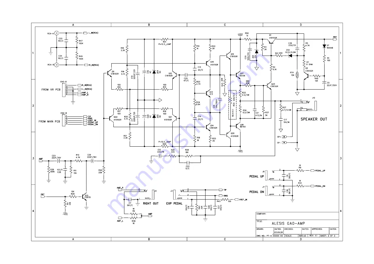 Alesis GA0 Service Manual Download Page 12