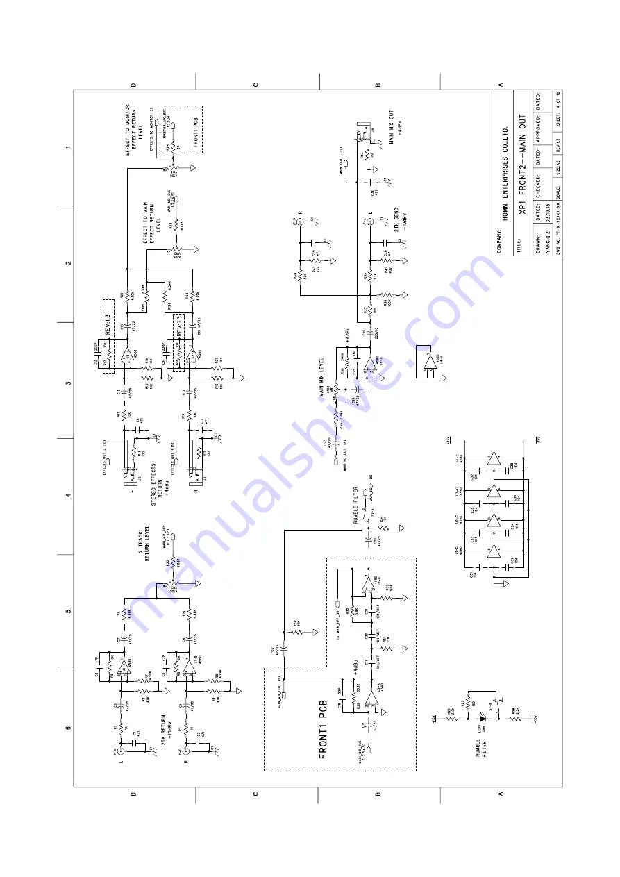 Alesis GigaMix 6FX Service Manual Download Page 23