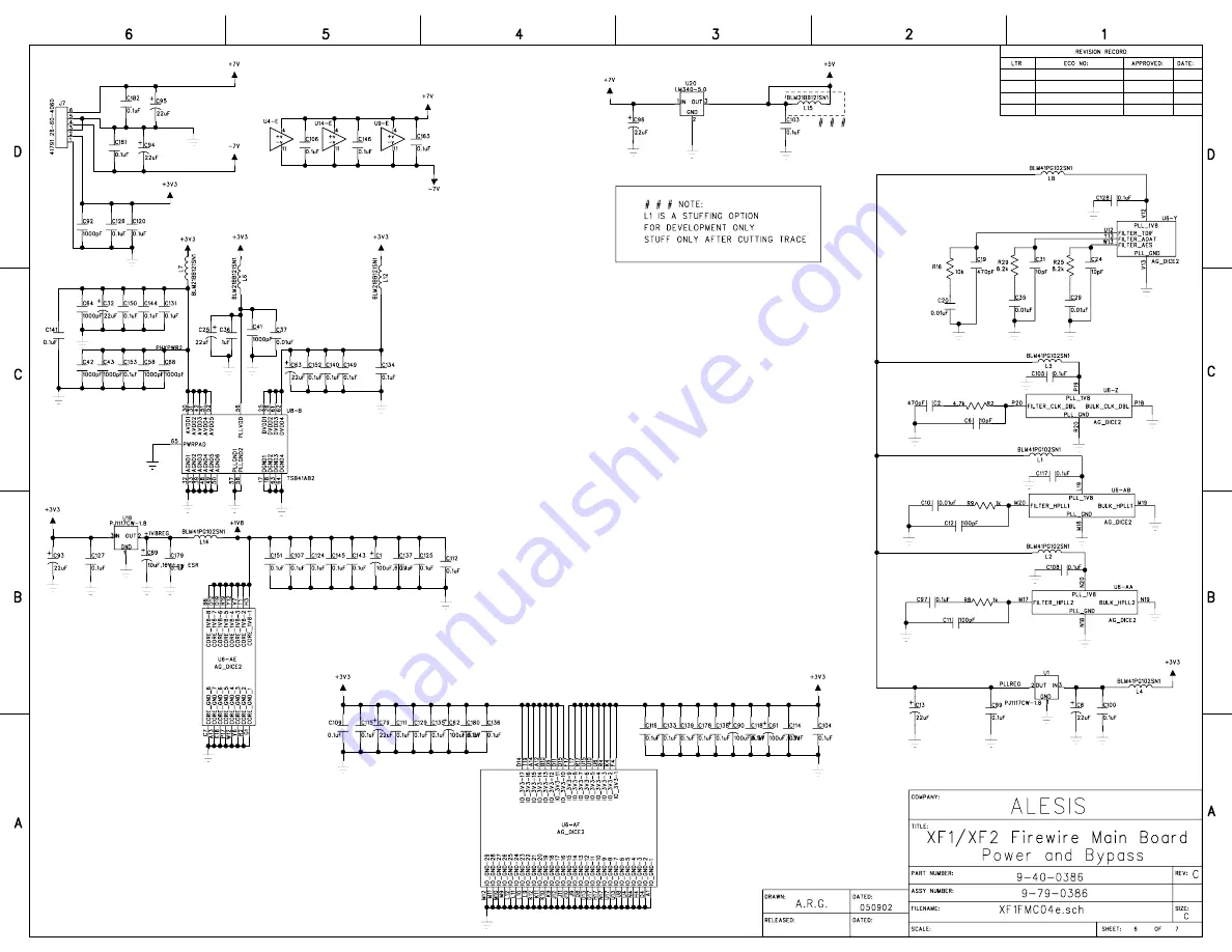 Alesis MultiMix 12 FireWire Service Manual Download Page 15