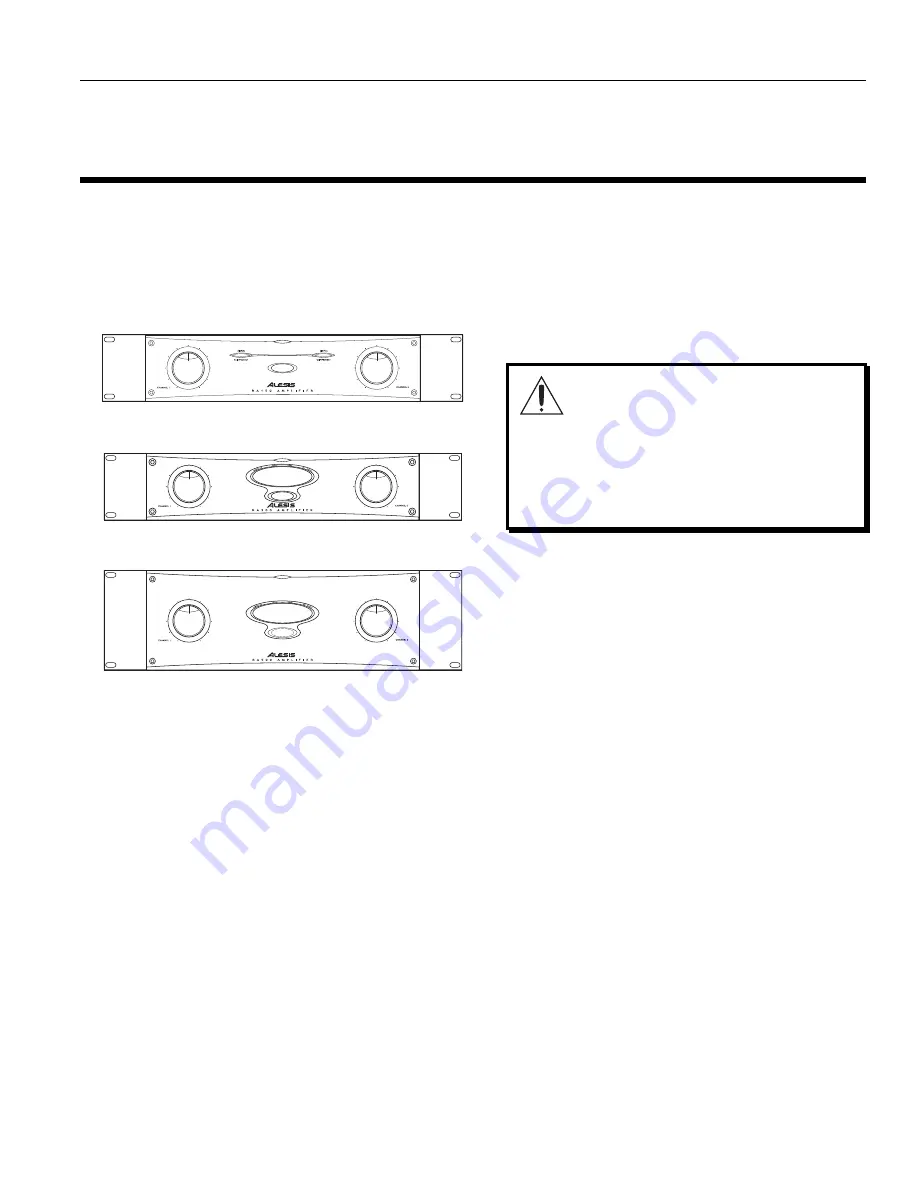 Alesis POWER AMPLIFIER RA150 Reference Manual Download Page 23