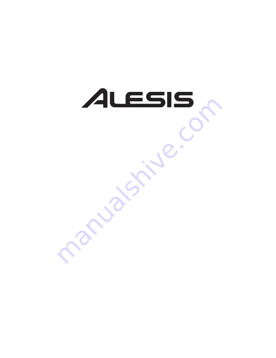 Alesis SamplePad Quick Start Manual Download Page 1