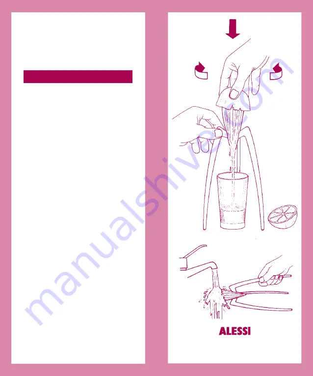 Alessi Juicy Salif Instructions For Use Manual Download Page 4