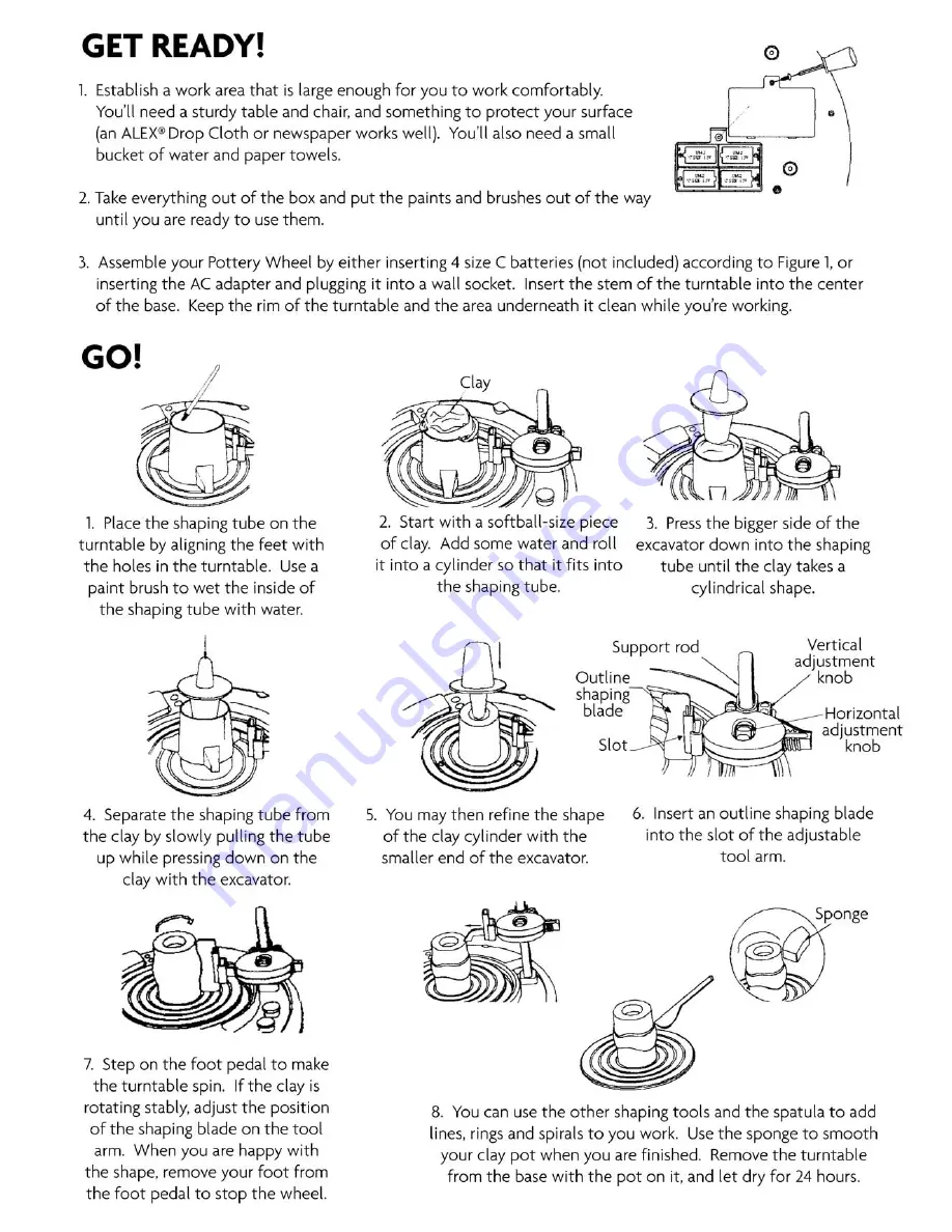 Alex Deluxe Pottery Wheel Скачать руководство пользователя страница 2