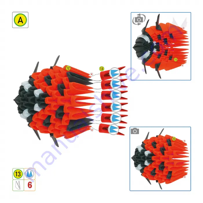 Alexander Origami 3D Ladybug 2568 Скачать руководство пользователя страница 19