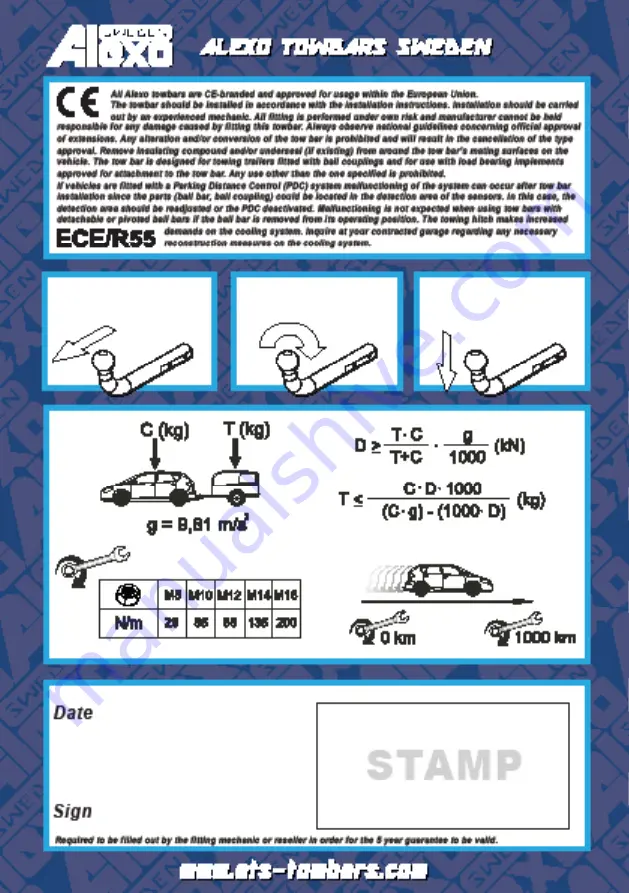 Alexo Sweden 604-0510 Installation And Operating Instructions Manual Download Page 12