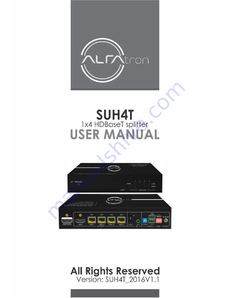 ALFAtron SUH4T User Manual Download Page 1