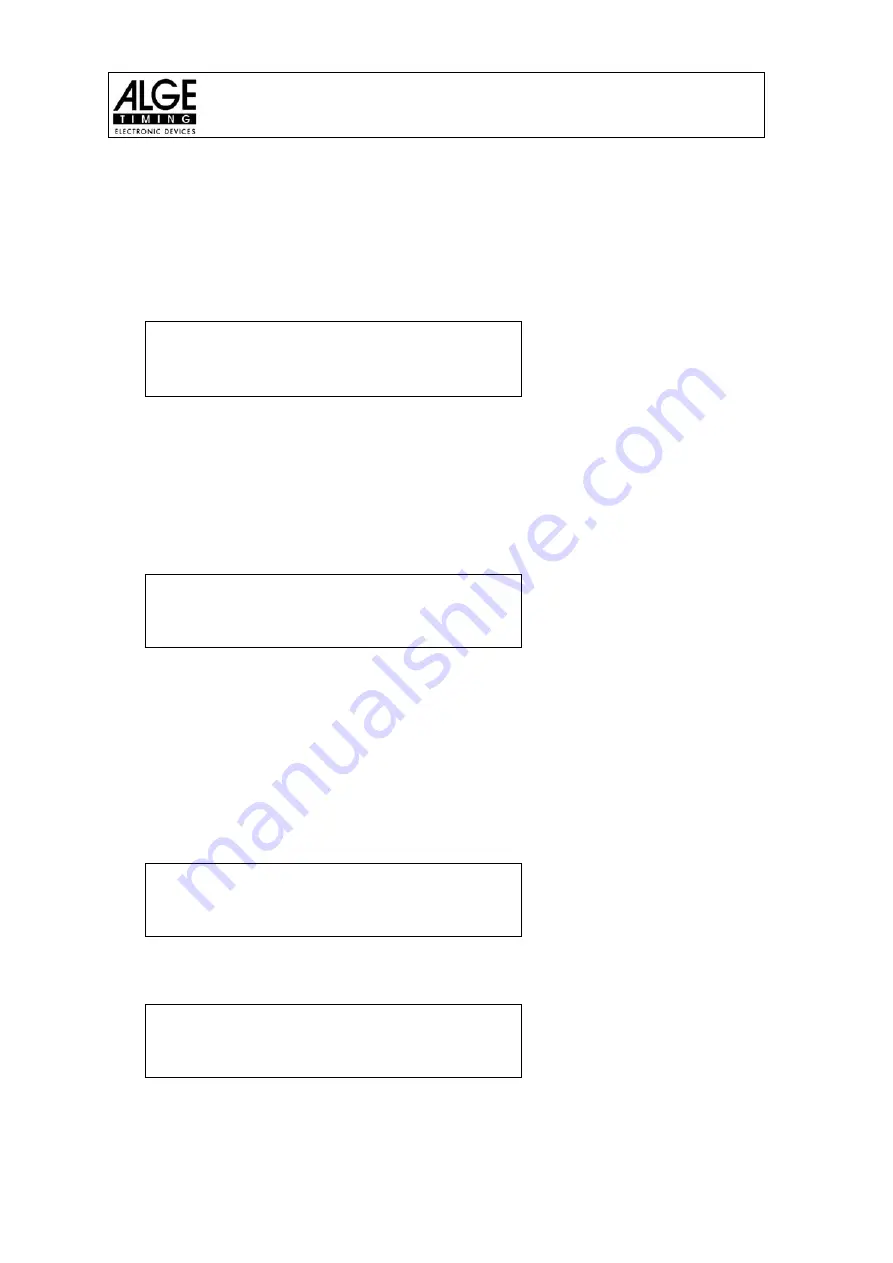 ALGE-Timing TdC 8000 Manual Download Page 20