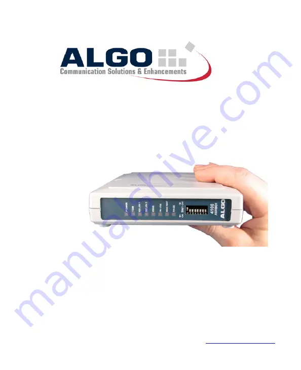 Algo 4100 AuxBox User Manual Download Page 1