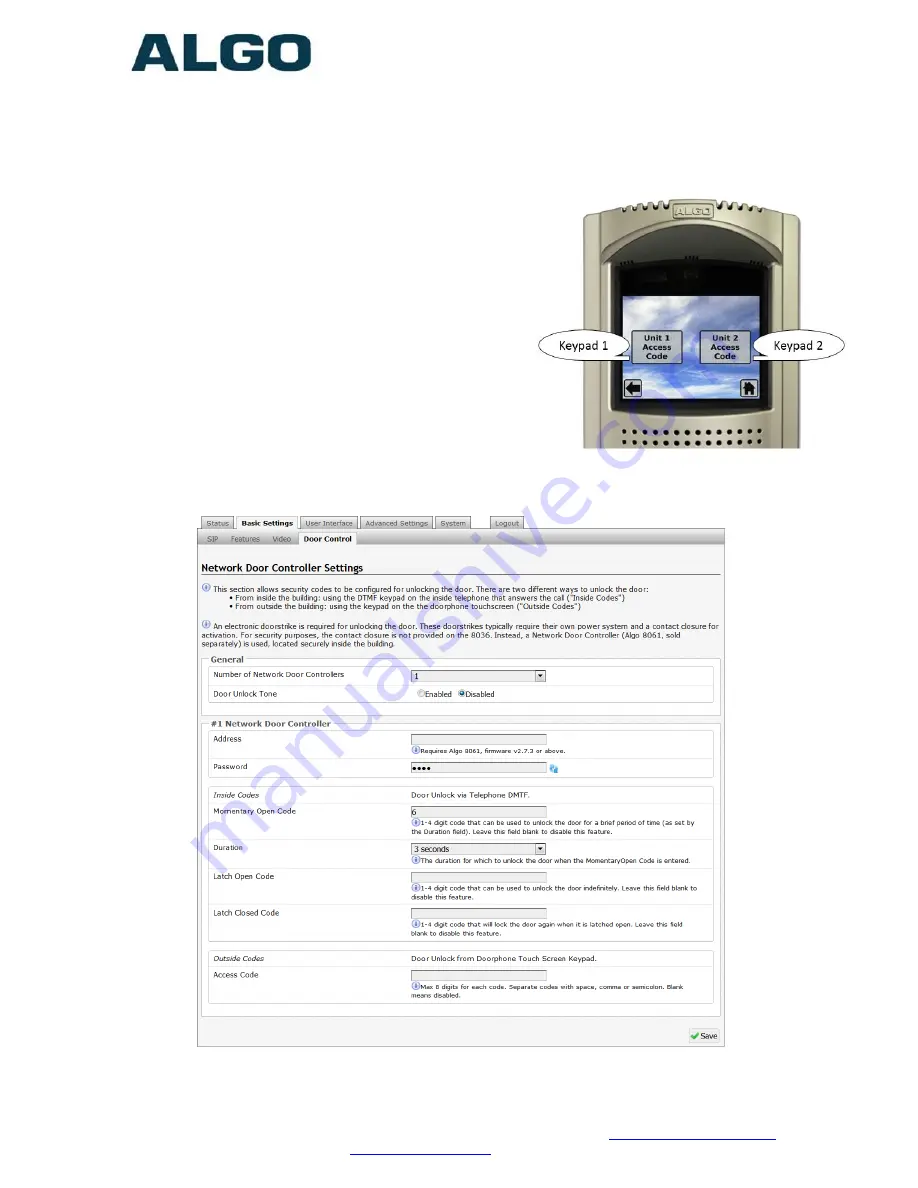 Algo 8036 Installation/Configuration Manual Download Page 33