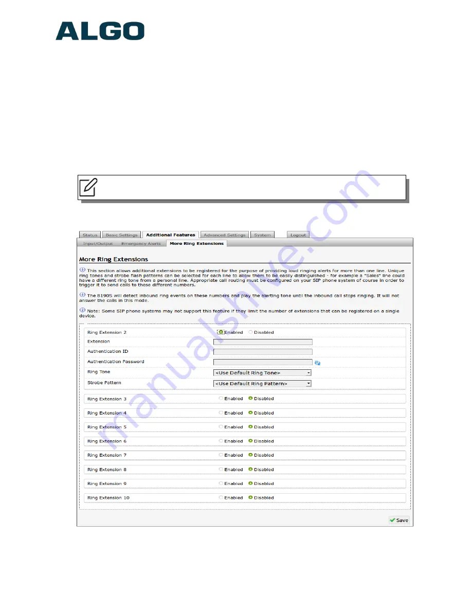 Algo 8190S User Manual Download Page 32