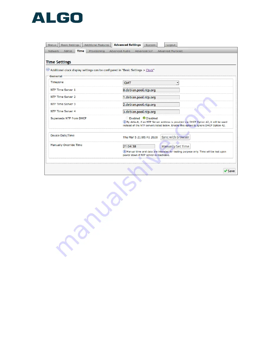 Algo 8190S User Manual Download Page 39