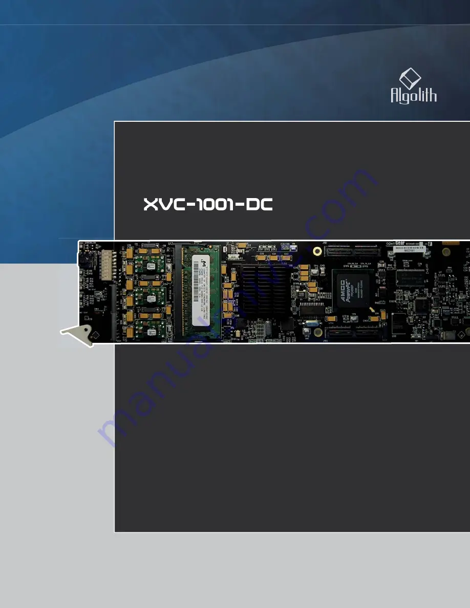 Algolith HD to SD Downconverter XVC-1001-DC Скачать руководство пользователя страница 1