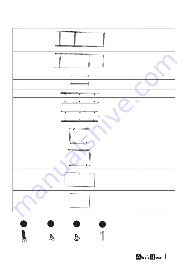 Alice's Home LOFT ILFSHELF113 Assembly Instructions Manual Download Page 7