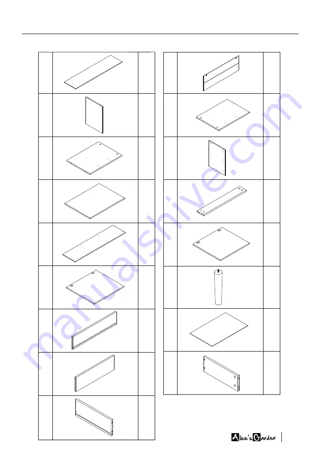 Alice's Home MIKA IMKBUFFET160WD Assembly Instructions Manual Download Page 9