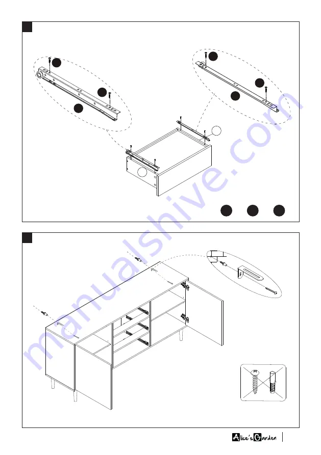 Alice's Home MIKA IMKBUFFET160WD Assembly Instructions Manual Download Page 19