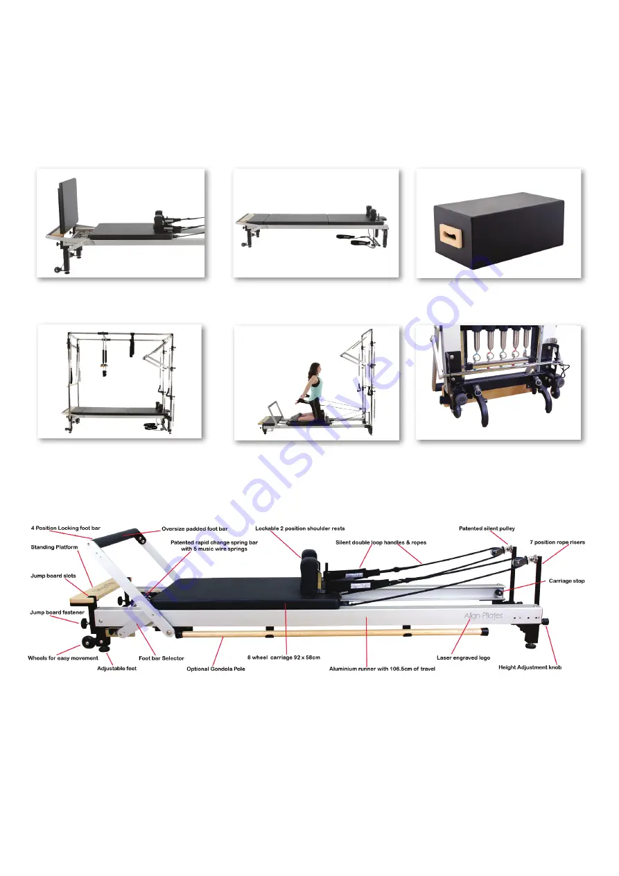 Align-Pilates C8-Pro Reformer Assembly Instructions & User Manual Download Page 9