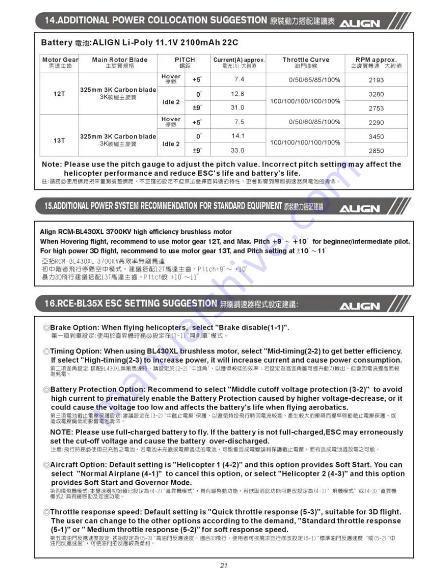 Align T-Rex 450SE new V2 Скачать руководство пользователя страница 22