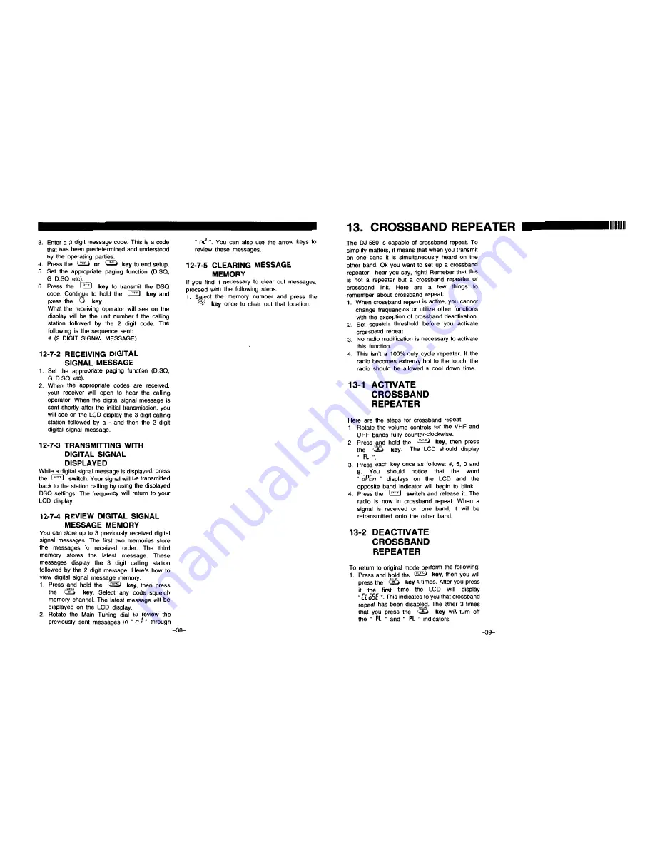 Alinco DJ-580E Instruction Manual Download Page 20