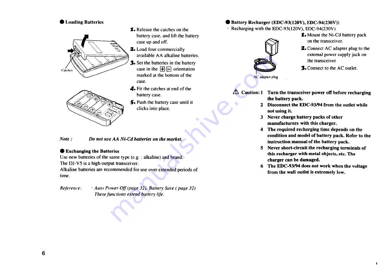 Alinco DJ-V5E Instruction Manual Download Page 7