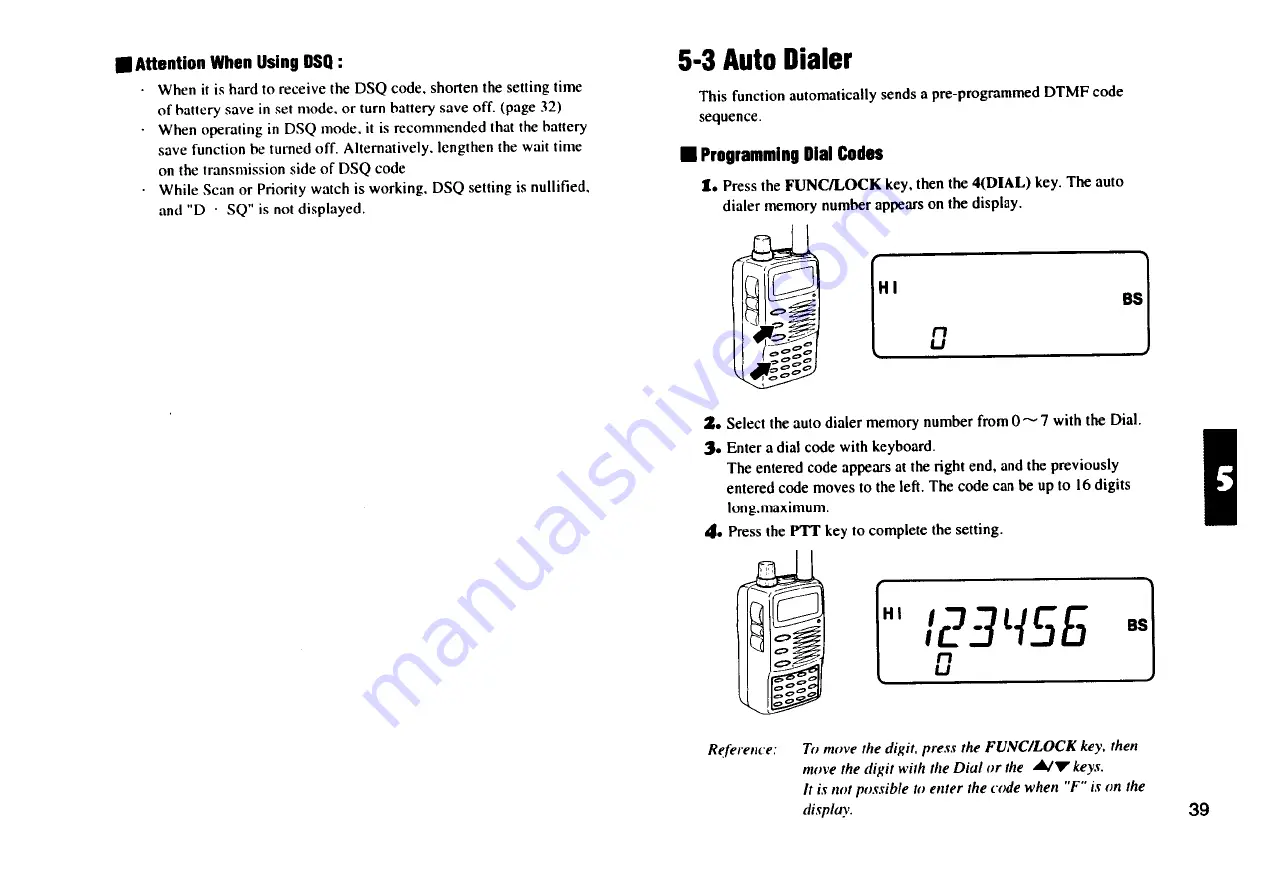 Alinco DJ-V5E Instruction Manual Download Page 40