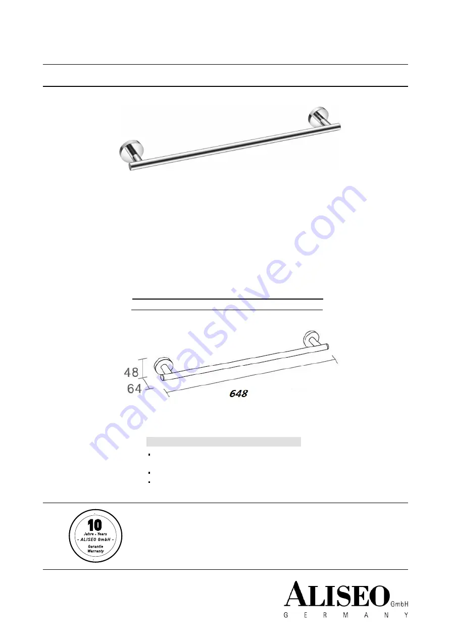 ALISEO 740013 Manual Download Page 1