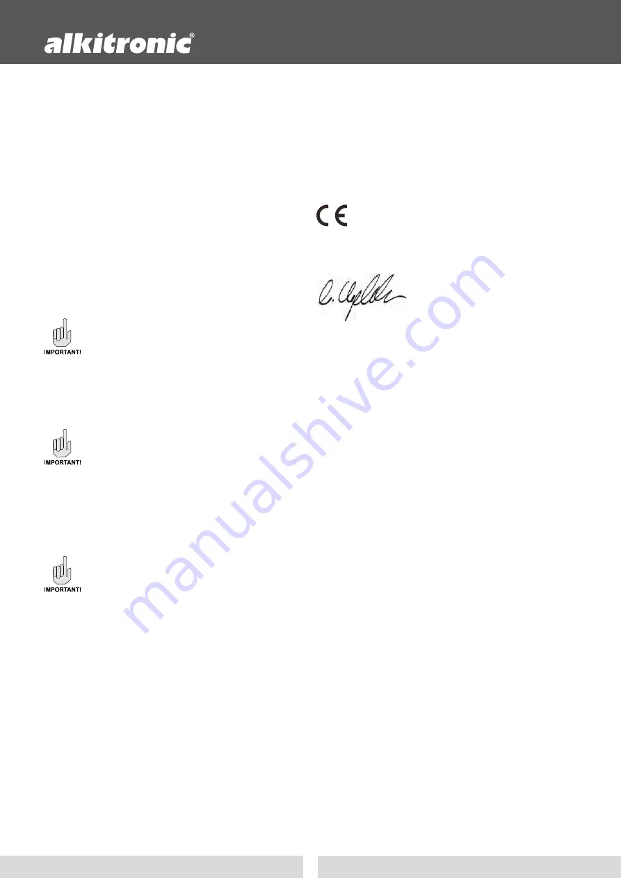 alkitronic M-ML Operation And Maintenance Manual Download Page 9