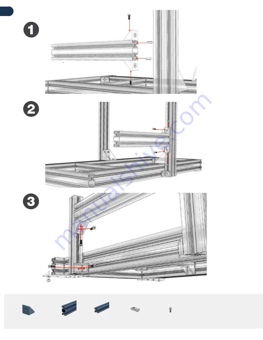 All In 1 Gaming Pro SE Sim Frame Assembly Instructions Manual Download Page 5