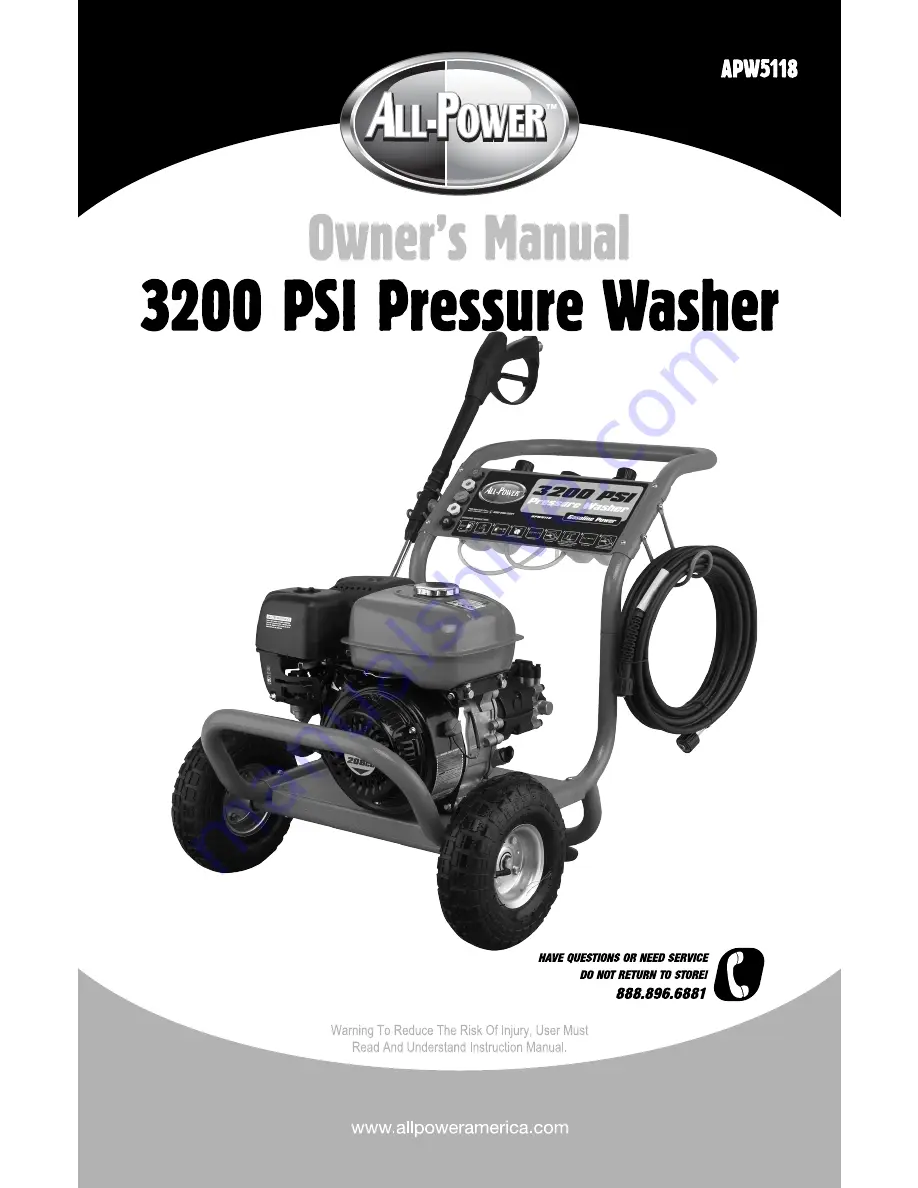 All-Power APW5118 Owner'S Manual Download Page 1